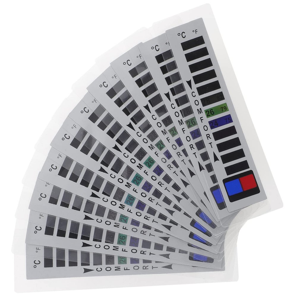 ULTECHNOVO 10pcs Temperature Stickers for Clothes Thermometer Strips Pvc Sewable down Jacket Repair