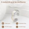BioMag Magnetic Copper Rings for Women Men with 3500 Gauss Magnets 99.9% Solid Pure Copper,Adjustable Fingers Ring with Jewelry Box (Plum silvergold) view 2
