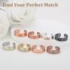 BioMag Magnetic Copper Rings for Women Men with 3500 Gauss Magnets 99.9% Solid Pure Copper,Adjustable Fingers Ring with Jewelry Box (Plum silvergold) view 3
