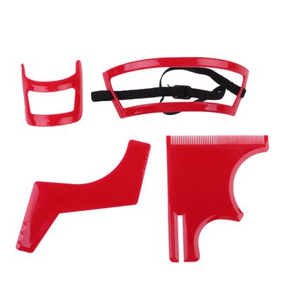 apofly Beard Shaping Tool Kit Neckline Shaving Template Guide Set for Men Hair Styling Red, Beard Shaping Tool Kit, Beard Trimmer Template Guide, Hair Styling Tools Kit