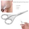 Rounded Tip Scissors, Stainless Steel Nose Hair Scissors Facial Hair Scissors for Men Safety Use for Trimming Small Details Eyebrows Eyelashes and Ear Hair(A) view 2