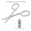 Rounded Tip Scissors, Stainless Steel Nose Hair Scissors Facial Hair Scissors for Men Safety Use for Trimming Small Details Eyebrows Eyelashes and Ear Hair(C) view 4