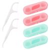 WLLHYF Dental Floss 4 PCS Travel Dental Flosses Case Portable Case Refillable Dental Floss Picks Organizer 40 Picks Professional Toothpicks Sticks for Family Hotel Travel Women Men Teeth Cleaning view 1