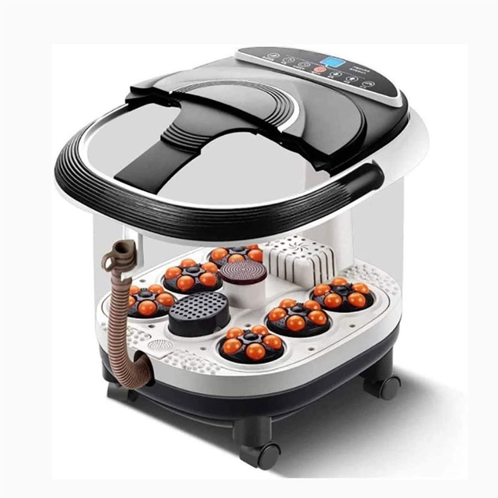 ADITAM Foot Spa Bath Massager with Heat Bubbles and Auto Shut-Off, Digital Temperature Control, 6 Massage Rollers Shiatsu Massaging Foot Soaker for Home Office Use Double the comfort