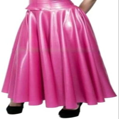 100% Natural, Good-Looking Latex Rubber Women's Long Dress Party Nightclub Clothing (Skirts Only),As Shown,S