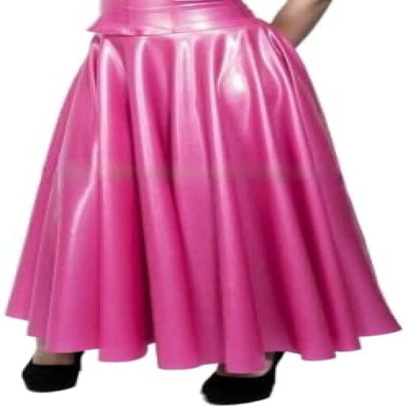 100% Natural, Good-Looking Latex Rubber Women's Long Dress Party Nightclub Clothing (Skirts Only),As Shown,S