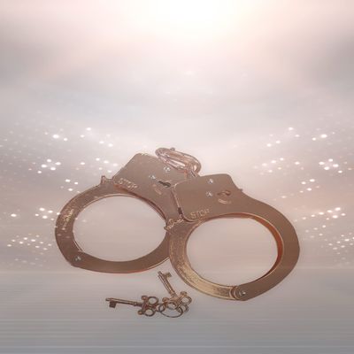 Alandra Party RG Rose Gold Zinc Metal Hand Cuffs, One Colour