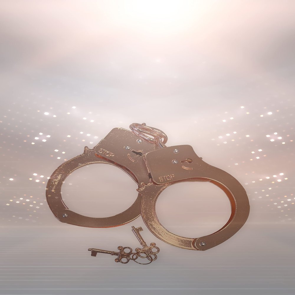 Alandra Party RG Rose Gold Zinc Metal Hand Cuffs, One Colour