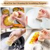 2 Pack Dish Scrub Brushes Wooden Pot Cleaning Scrubbers Natural Sisal Palm Bristles Diswashing Brush with Handle Rope for Dishes Pots Pan Wok Skillet Vegetables Kitchen Sink view 4