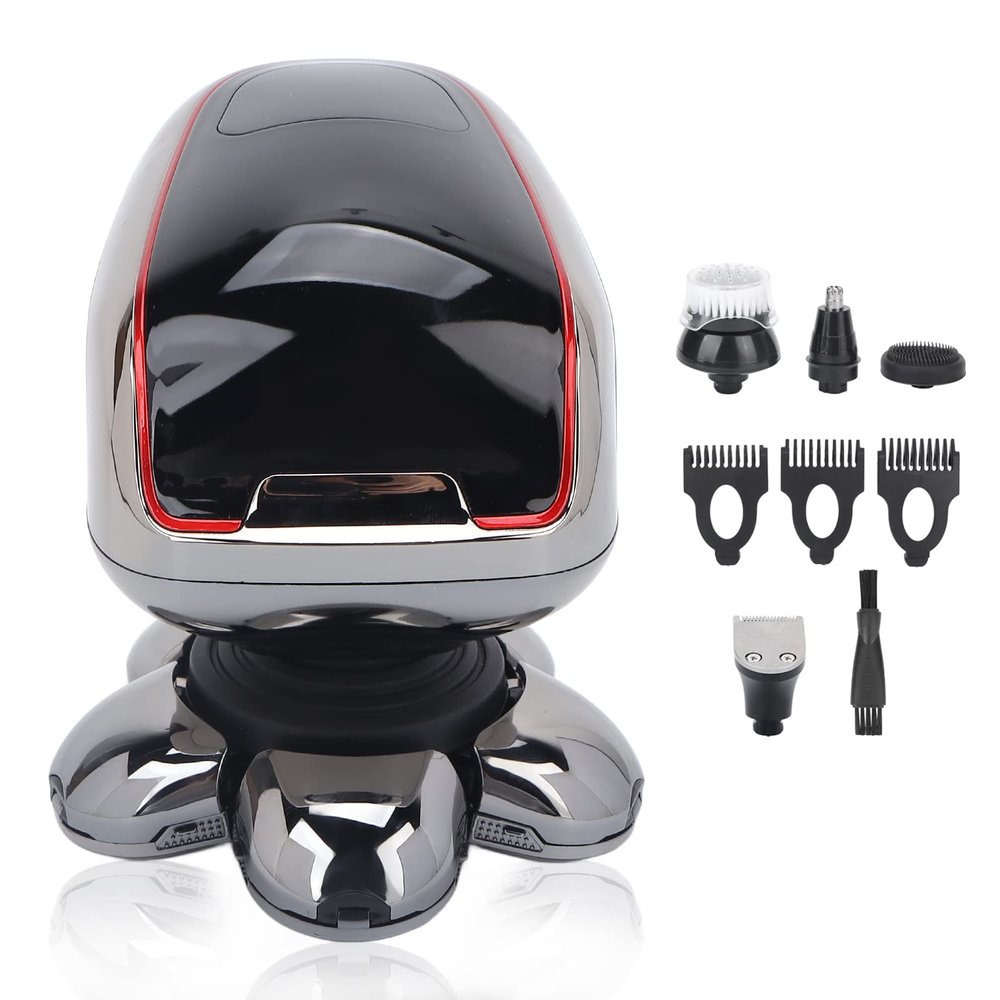 6D Portable Multifunctional Electric Shaver 5 in 1 Multifunctional Men's Rechargeable Shaver Light Head Shaver Trimmer Beauty Set