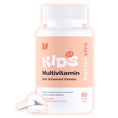 Bettervits Kids Multivitamin Gummies | Childrens Multivitamins with Vitamins A, C, D, E, K, B-Complex | Chewable Vitamins for Kids 1016 Years | for Immune Support & Daily Nutrition | 60 Count