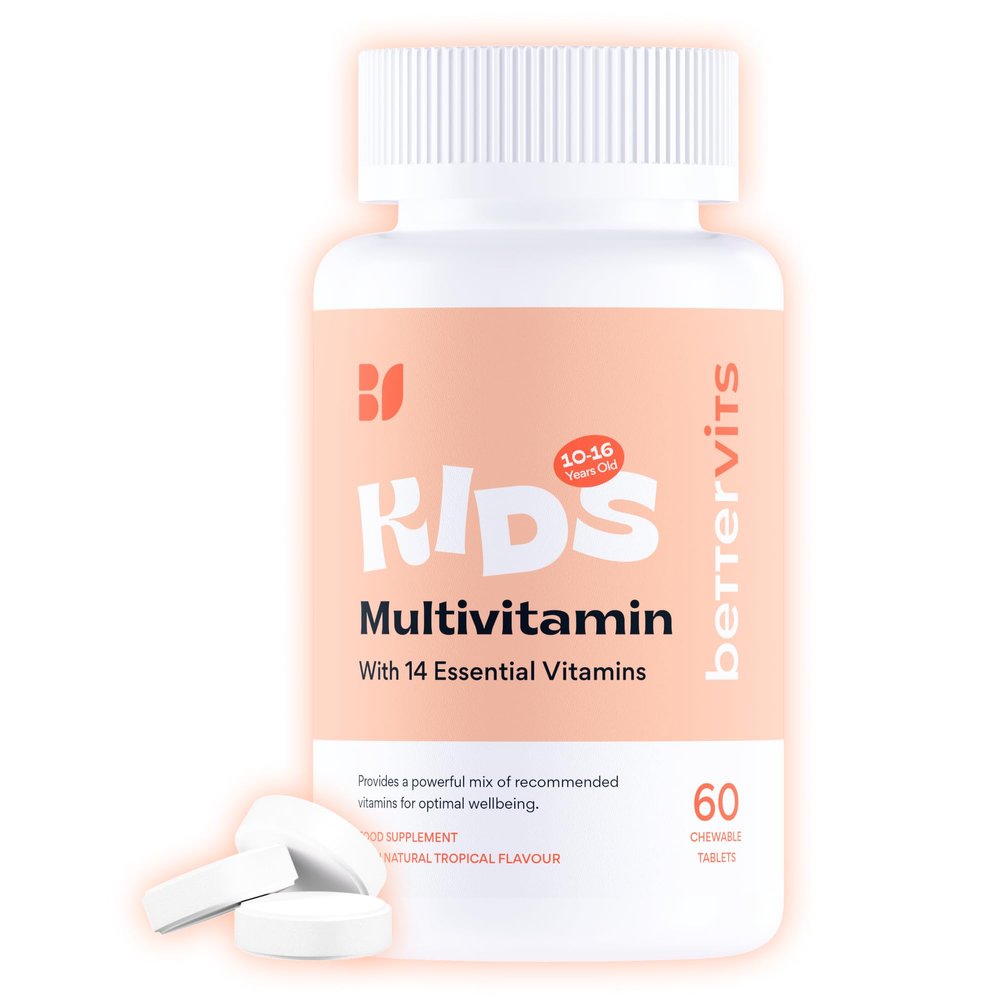 Bettervits Kids Multivitamin Gummies | Childrens Multivitamins with Vitamins A, C, D, E, K, B-Complex | Chewable Vitamins for Kids 1016 Years | for Immune Support & Daily Nutrition | 60 Count