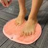 2PACK Shower Foot Scrubber Mat Back Washer Back Exfoliating Bath Wash Pad Wall Mounted Slip Suction Cups Foot Scrubber for Use in Shower Cups Foot Cleaner for Men and Women view 3