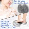 2PACK Shower Foot Scrubber Mat Back Washer Back Exfoliating Bath Wash Pad Wall Mounted Slip Suction Cups Foot Scrubber for Use in Shower Cups Foot Cleaner for Men and Women view 4