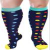 Cheeroyal 1 Pair Plus Size Compression Socks for Women and Men, 20-30mmhg Extra Large Wide Calf Knee High Stockings for Circulation Support (6XL, YS001-13) view 1