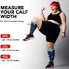 Cheeroyal 1 Pair Plus Size Compression Socks for Women and Men, 20-30mmhg Extra Large Wide Calf Knee High Stockings for Circulation Support (2XL, YS001-13) view 2
