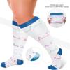 Cheeroyal 1 Pair Plus Size Compression Socks for Women and Men, 20-30mmhg Extra Large Wide Calf Knee High Stockings for Circulation Support (6XL, YS001-46) view 4