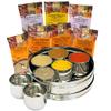 Offer Shop Indian Spices for Cooking with Stainless Steel Dabba with Clear Lid - 7 Authentic Kitchen Masala Powder | Perfect Cooking Gift view 1