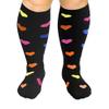 Cheeroyal 1 Pair Plus Size Compression Socks for Women and Men, 20-30mmhg Extra Large Wide Calf Knee High Stockings for Circulation Support (7XL, YS001-18) view 1