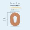 MySweetStitch - 10 x Dexcom G6 Patches, Overpatch  70 x 55mm, Waterproof, Breathable, Skin-Friendly, Made in Germany, Coral view 4