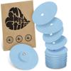 MySweetStitch - 25 x Freestyle Libre 3 Round Patches with Ventilation Hole, Overpatch  60mm, Waterproof, Breathable, Skin-Friendly, Made in Germany, Ice Blue view 1