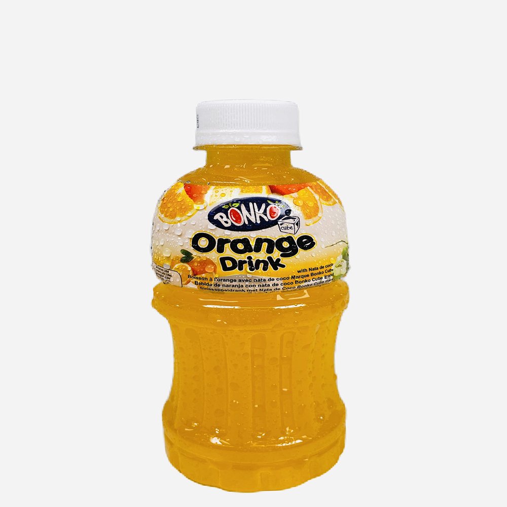 Bonko Just Drink Orange Drink with NATA de Coco 320ml (6 Bottles)
