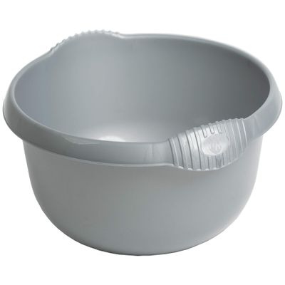 10 Litre Capacity- 36cm Round Plastic Washing up Bowl For Kitchen Sink, Basin Organisation Basin Mixing, Washing Up Bowl Tidy Organizer Household (Silver)