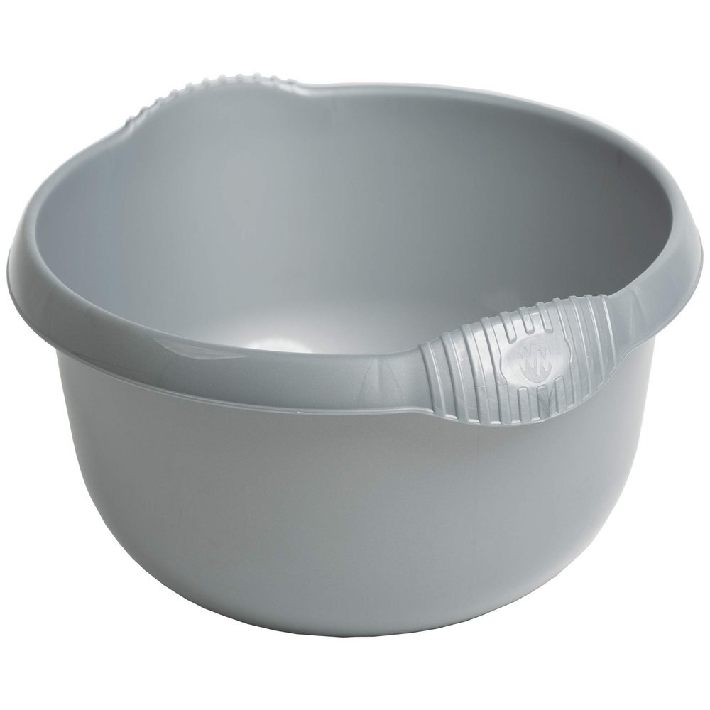 10 Litre Capacity- 36cm Round Plastic Washing up Bowl For Kitchen Sink, Basin Organisation Basin Mixing, Washing Up Bowl Tidy Organizer Household (Silver)