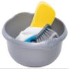 10 Litre Capacity- 36cm Round Plastic Washing up Bowl For Kitchen Sink, Basin Organisation Basin Mixing, Washing Up Bowl Tidy Organizer Household (Silver) view 3