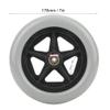 7 inch Replacement Front Wheels for Wheelchair, Rubber Wheelchair Spare Wheels Front Castor Wheels Disabled Anti-Slip Front Caster for Many Standard Wheelchairs Walkers view 2