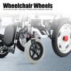 7 inch Replacement Front Wheels for Wheelchair, Rubber Wheelchair Spare Wheels Front Castor Wheels Disabled Anti-Slip Front Caster for Many Standard Wheelchairs Walkers view 3