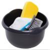 10 Litre Capacity- 36cm Round Plastic Washing up Bowl For Kitchen Sink, Basin Organisation Basin Mixing, Washing Up Bowl Tidy Organizer Household -Midnight Dark Greyish view 3