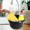 10 Litre Capacity- 36cm Round Plastic Washing up Bowl For Kitchen Sink, Basin Organisation Basin Mixing, Washing Up Bowl Tidy Organizer Household -Midnight Dark Greyish view 4