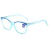 Lanomi Plastic Reading Glasses Blue Light Blocking Readers Women Mens Spring Hinges Anti Eyestrain Computer Eyeglasses Blue 4.0 view 1