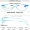 Lanomi Plastic Reading Glasses Blue Light Blocking Readers Women Mens Spring Hinges Anti Eyestrain Computer Eyeglasses Blue 4.0 view 2