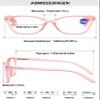 Lanomi Plastic Reading Glasses Blue Light Blocking Readers Women Mens Spring Hinges Anti Eyestrain Computer Eyeglasses Pink 3.5 view 2
