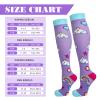 LEOSTEP Compression Socks for Men & Women (4Pair) Non-Slip Long Tube Stocking Ideal for Running,Travel,Flight view 4