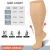 Cheeroyal 1 Pack Plus Size Compression Socks for Women and Men, 20-30mmhg Extra Large Wide Calf Knee High Stockings for Circulation Support (5XL, skin) view 2