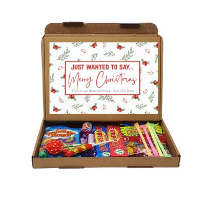 Personalised Christmas Selection Treats Sweets Gift Box Kids Hamper Stocking Children Adults Present - Mixed Vegan Sweet Box