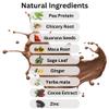 MGP Vegan Pea Protein Powder with Maca Root Extract, 20g Protein per Serving, Low Fat Plant Based Superfoods Blend Protein Shake with Vitamins and Minerals, Zero Added Sugar, Chocolate, 825gms view 2