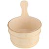 Fopytu Wood Sauna Bucket with Ladle, Handmade Wooden Sauna Bucket and Ladle Kit Sauna and Spa Accessory 4 Liter view 2