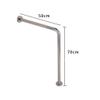 XOOPIT Bathroom Grab Bar Rail,Grab Bars Handle Safety Support Hand Rails, Bathroom Grab Bar Anti-Slip Grab Rails 304 Stainless Steel L right angle Towel Rails Safety Shower HandrailsToilet view 2