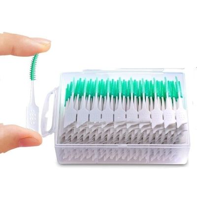 CADENABEAR interdental brushes 150 Pcs/set Silicone Interdental Brushes Super Soft Dental Cleaning Brush Teeth Care Dental floss Toothpicks Oral Tools tooth floss