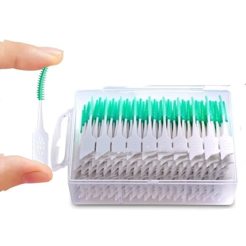 CADENABEAR interdental brushes 150 Pcs/set Silicone Interdental Brushes Super Soft Dental Cleaning Brush Teeth Care Dental floss Toothpicks Oral Tools tooth floss