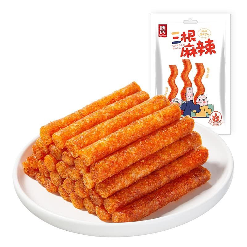 Handmade Spicy Strips, La Tiao, Spicy Strip, Konjac, Spicy Jindao Spicy Strips Vegetarian Hand Pulled Gluten Casual Spicy Snacks Asia,Chinese Snack Sweet Spicy Flavo (3 bag)