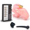 Chastity Device, Short Style Cbt Electro Sex E-Stim, Removable Urethral, Pink view 1