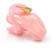 Chastity Device, Short Style Cbt Electro Sex E-Stim, Removable Urethral, Pink view 2