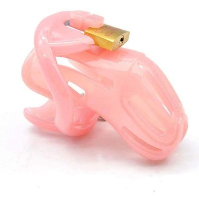 Chastity Device, Long Style Cbt Electro Sex E-Stim, Removable Urethral, Pink