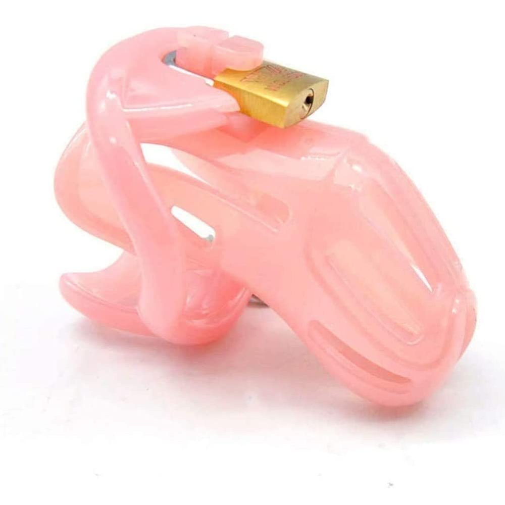 Chastity Device, Long Style Cbt Electro Sex E-Stim, Removable Urethral, Pink