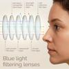 IBOANN 3 Pack Blue Light Blocking Glasses Women/Men, Fake Vintage Eyeglasses with Clear Lens ,Fashion Round Retro Frame, B117-29 Light Black&clear Blue&clear, M view 4